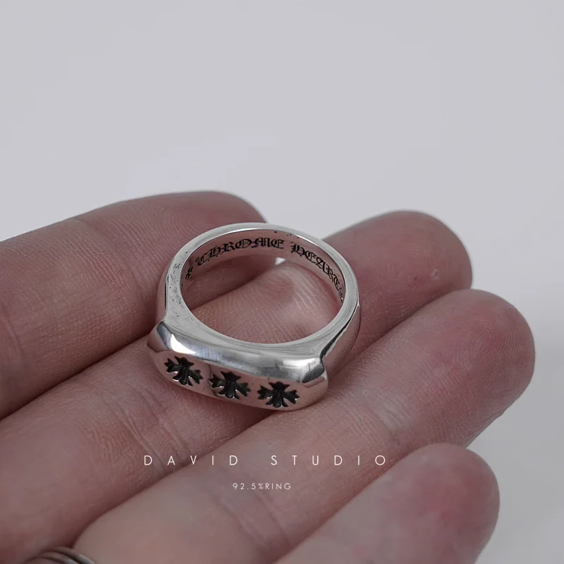 CHROME HEARTS TRIPLE CH PLUS FLAT RING