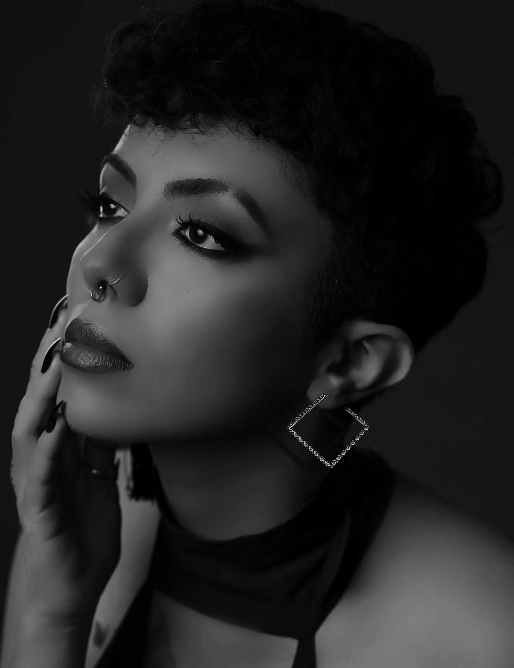 CHROME HEARTS CH PLUS SQUARE HOOP EARRINGS