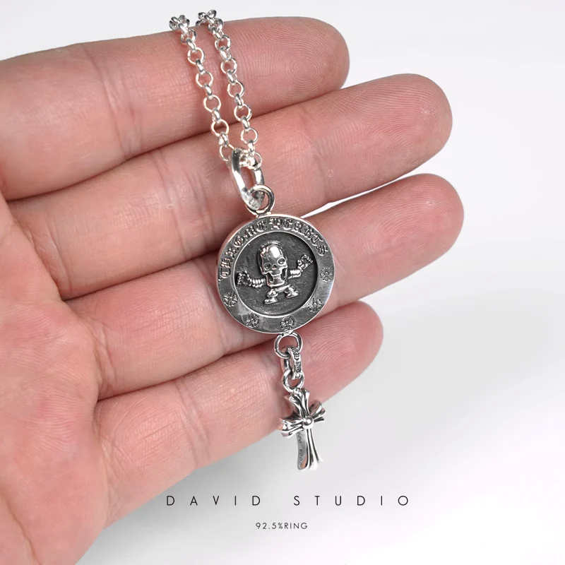 FOTI MEDALLION BABY CROSS CHARM – ROLL CHAIN