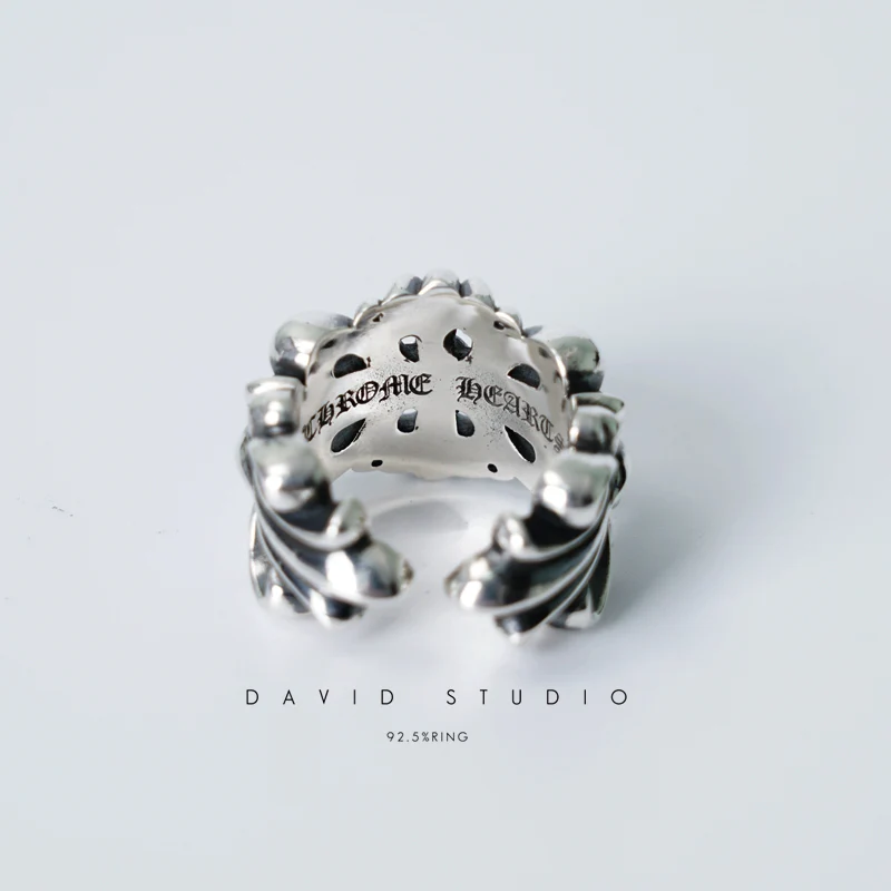 CHROME HEARTS DOUBLE FLORAL RING