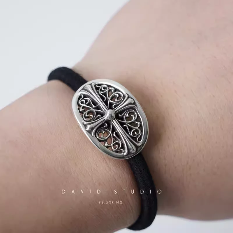 CHROME HEARTS TINY FLORAL HAIR TIE