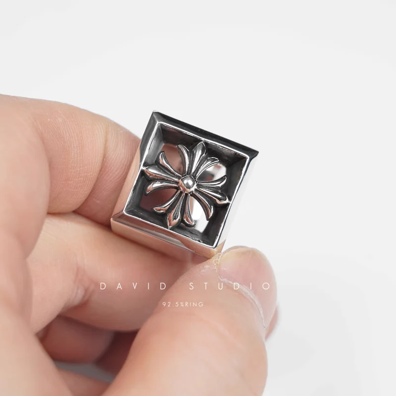 CHROME HEARTS SQUARE CH PLUS RING