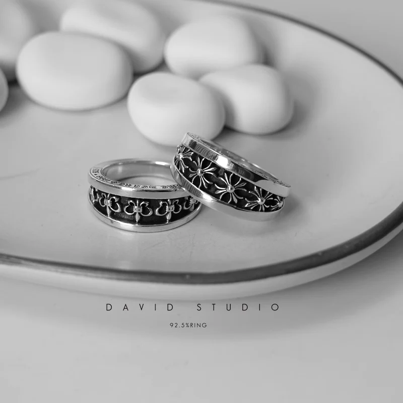 CHROME HEARTS V-CH PLUS/BS FLEUR RING