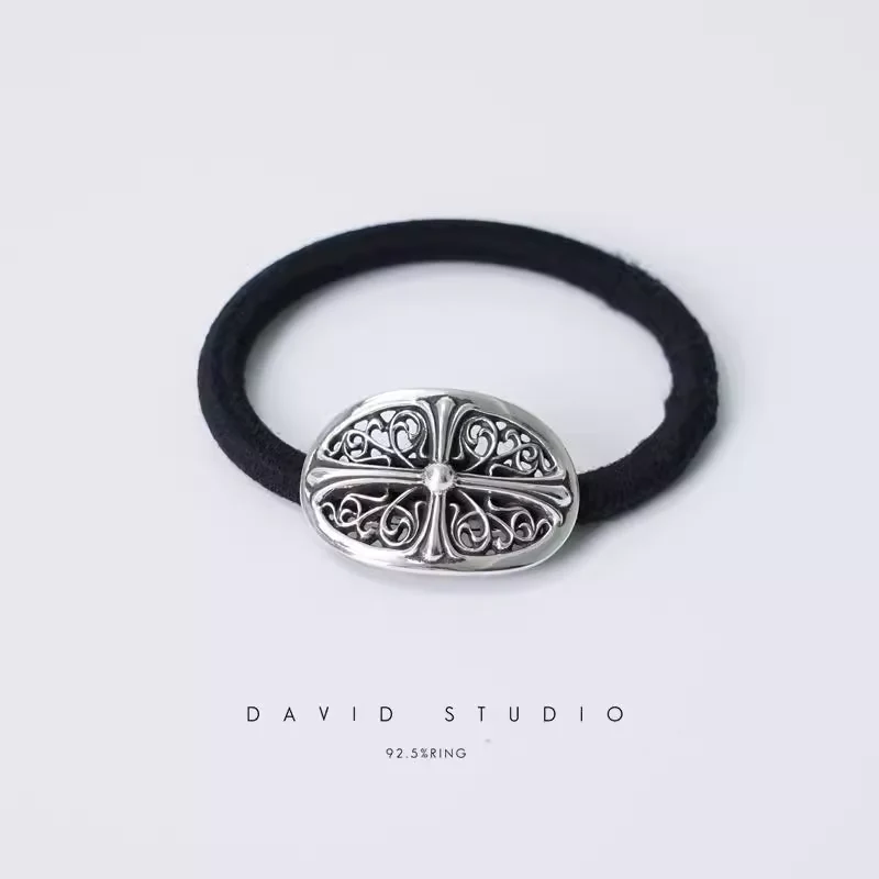 CHROME HEARTS TINY FLORAL HAIR TIE