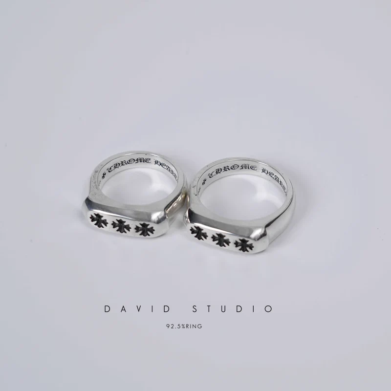 CHROME HEARTS TRIPLE CH PLUS FLAT RING