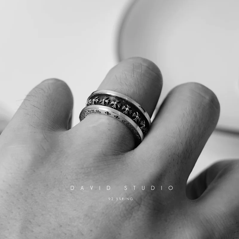 CHROME HEARTS TINY CH PLUS SPINNER RING