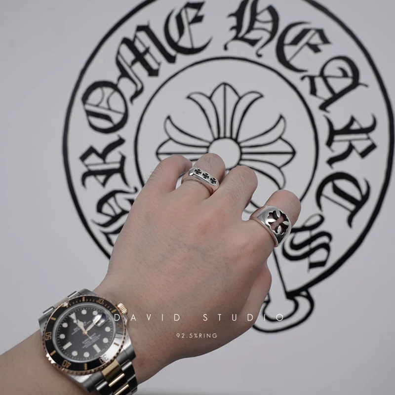 CHROME HEARTS TRIPLE CH PLUS FLAT RING