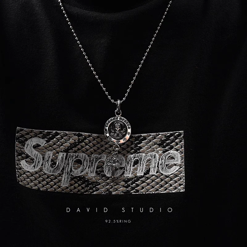 FOTI MEDALLION BABY CROSS CHARM – BALL CHAIN