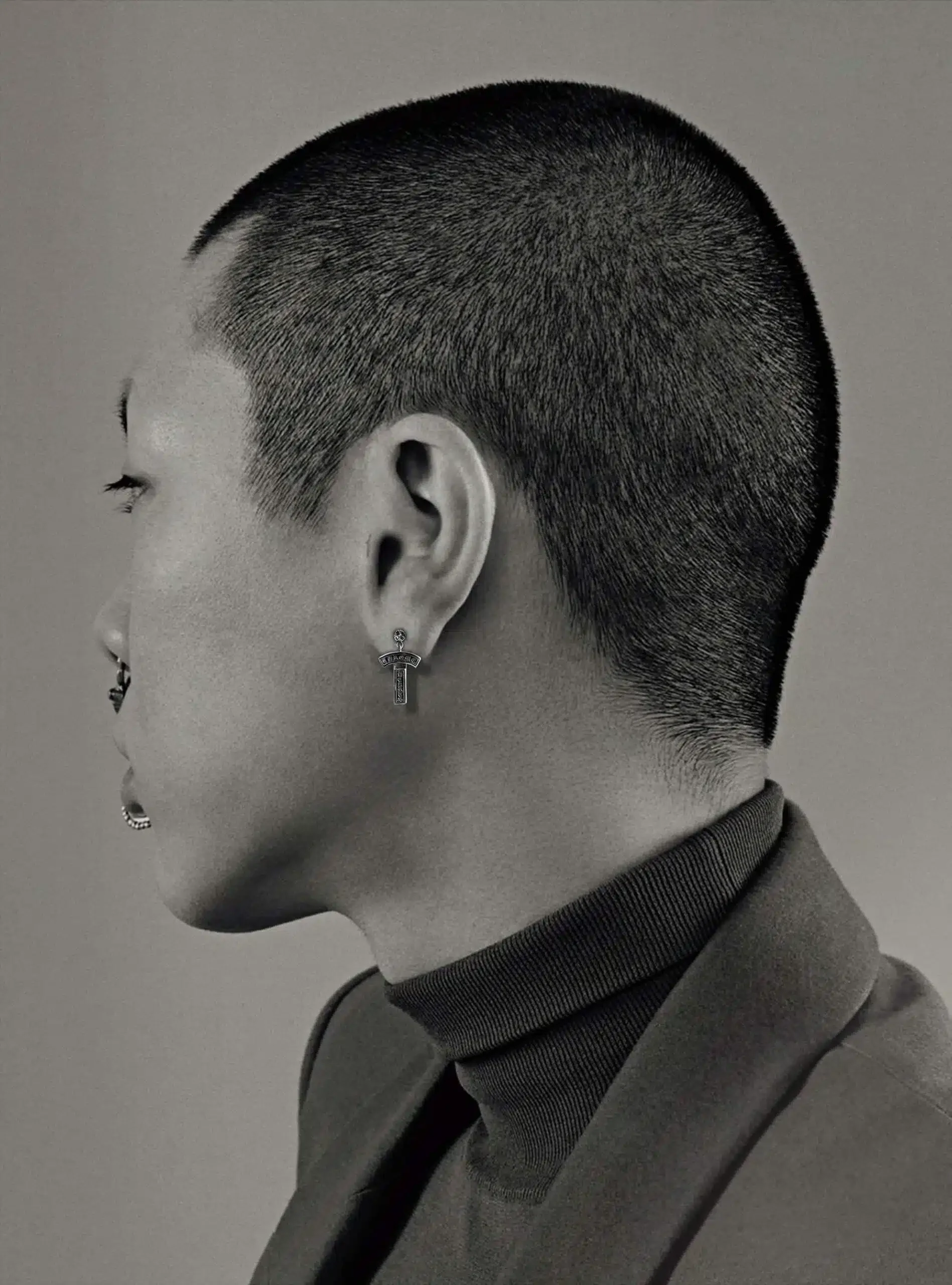 CHROME HEARTS CH LOGO DROP EARRINGS