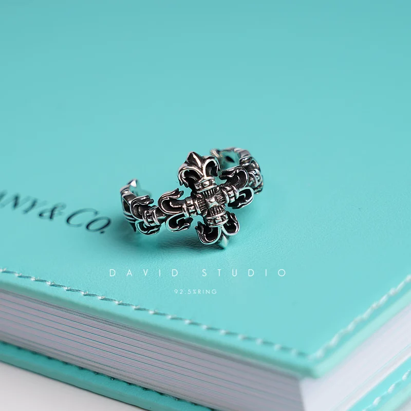 CHROME HEARTS FILIGREE CROSS RING