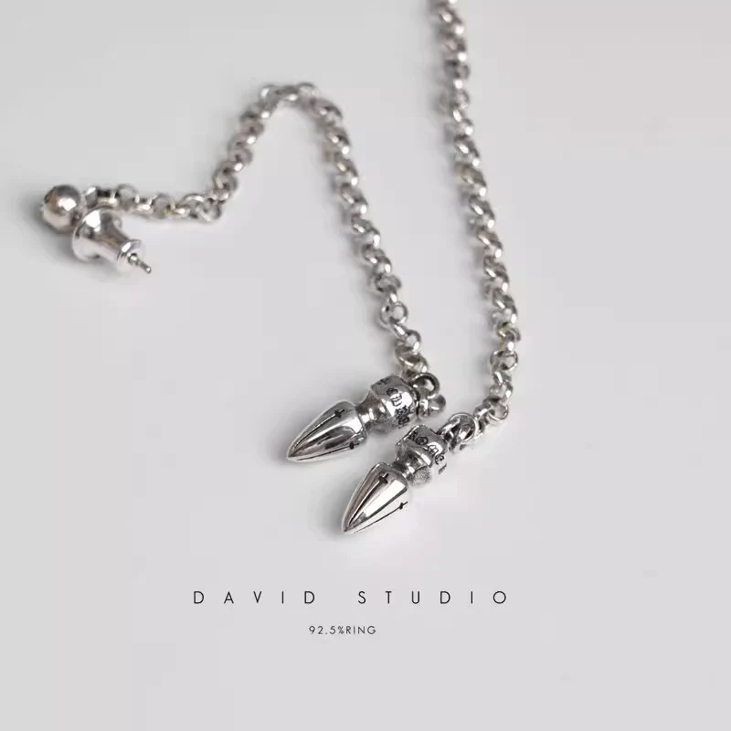 CHROME HEARTS SPIKE DROP EARRING