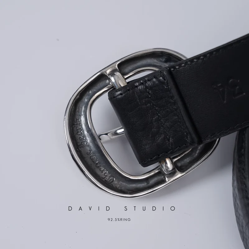 GUNSLINGER BUCKLE COWHIDE LEATHER BELT