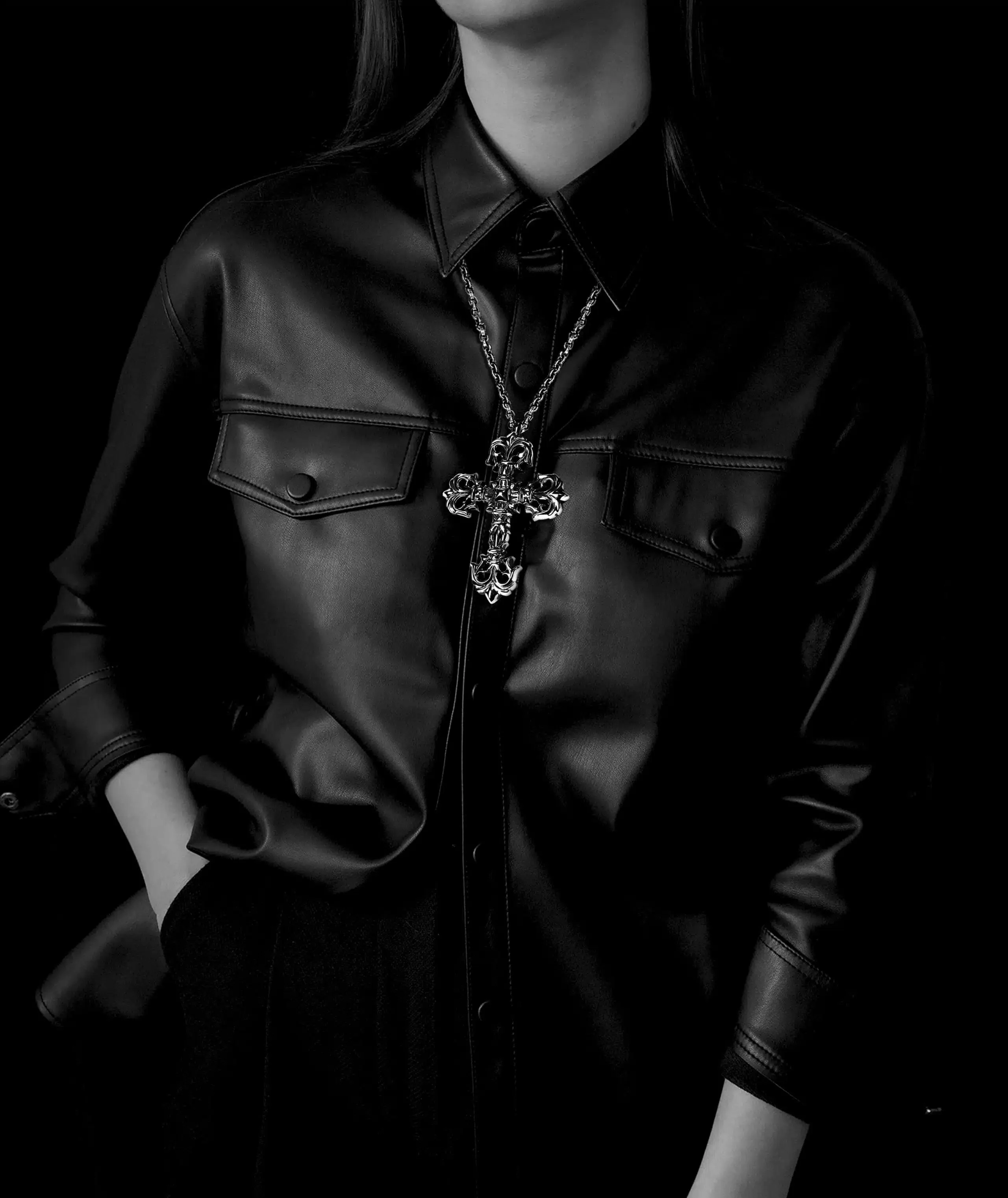 LARGE FILIGREE CROSS PENDANT