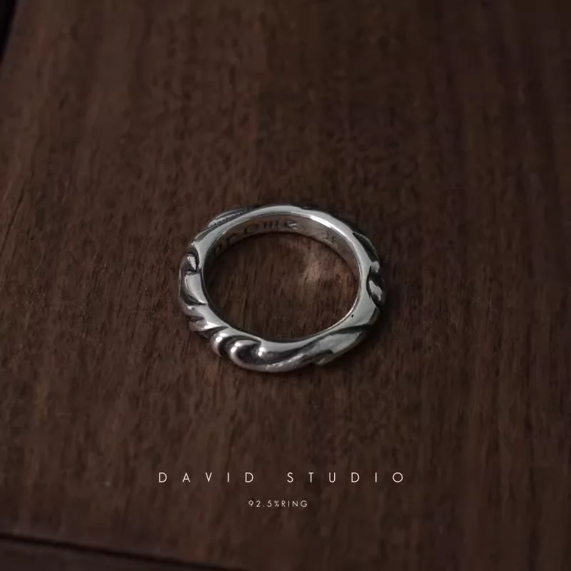 CHROME HEARTS SCROLL BAND RING