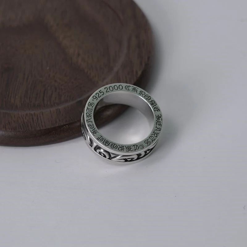 CHROME HEARTS SCROLL SPINNER RING