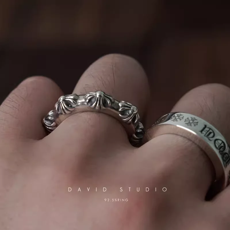 CHROME HEARTS CROSS BAND RING