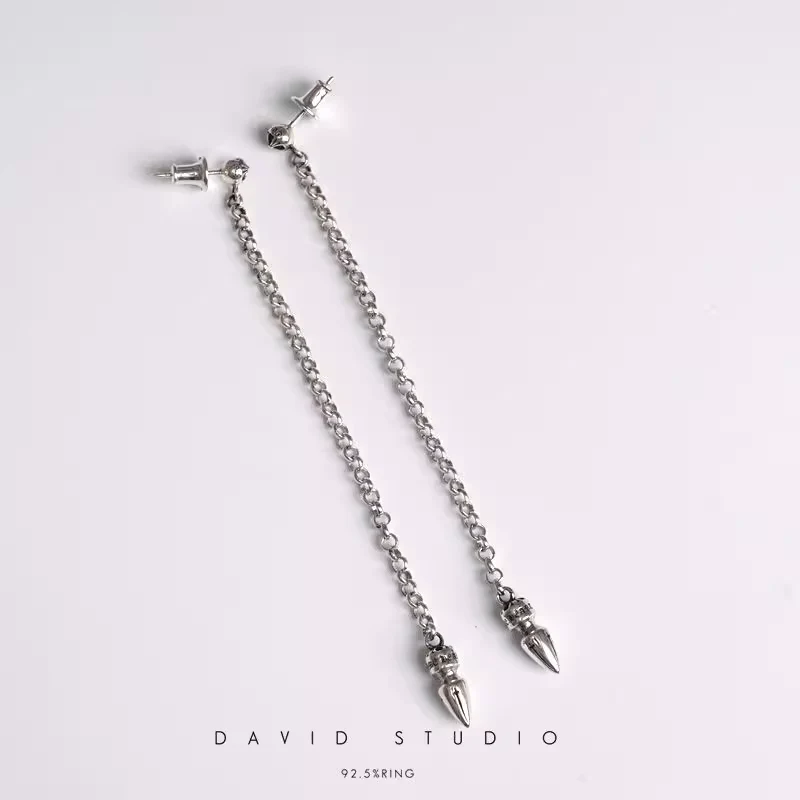 CHROME HEARTS SPIKE DROP EARRING