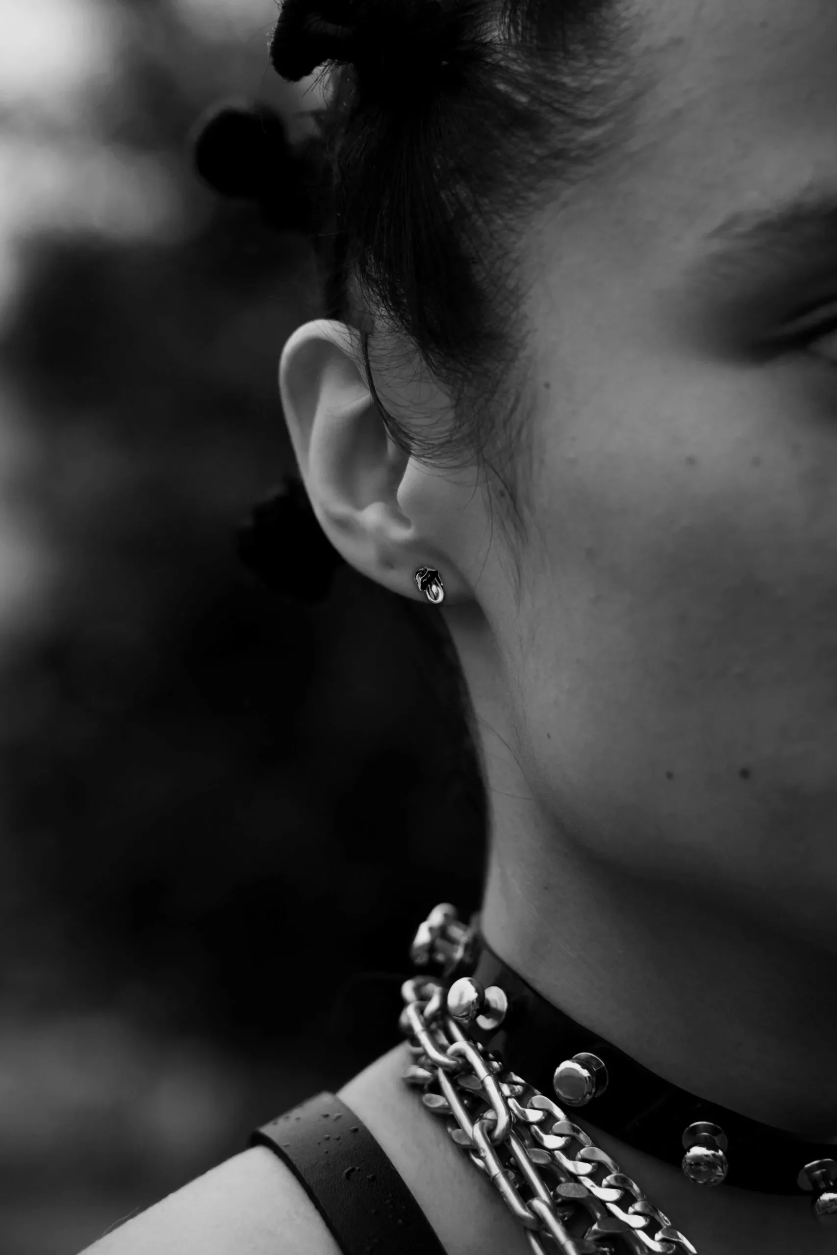 CHROME HEARTS LIP AND TONGUE EARRING