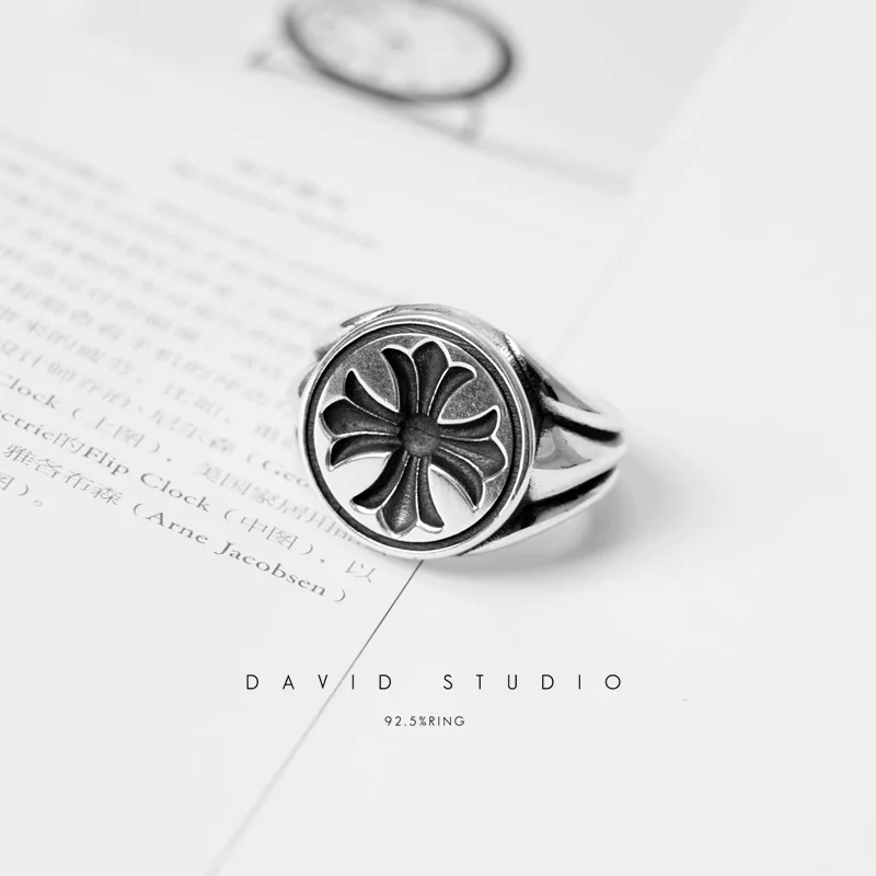 CHROME HEARTS CH PLUS CONCAVE SIGNET RING
