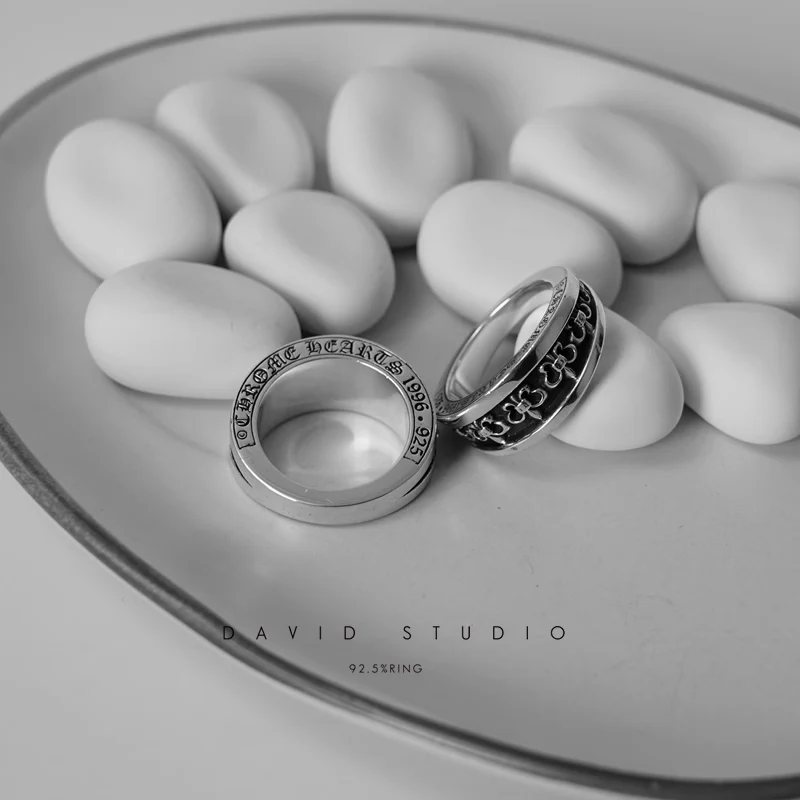CHROME HEARTS V-CH PLUS/BS FLEUR RING