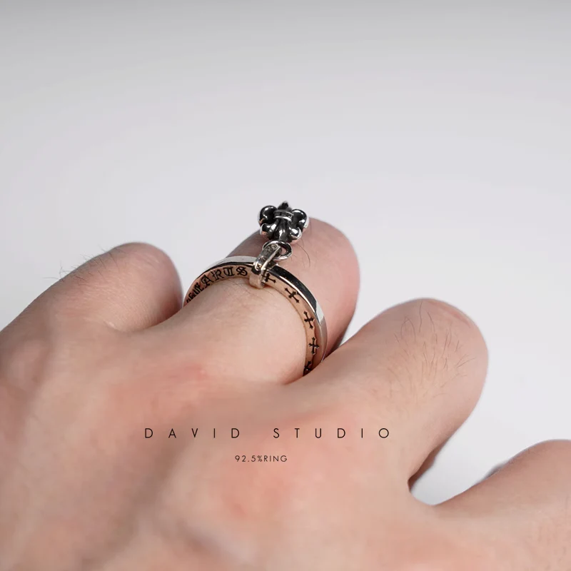 CHROME HEARTS STACK BS FLEUR RING