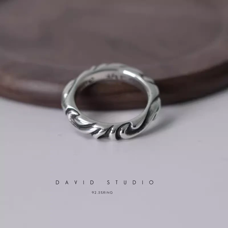 CHROME HEARTS SCROLL BAND RING