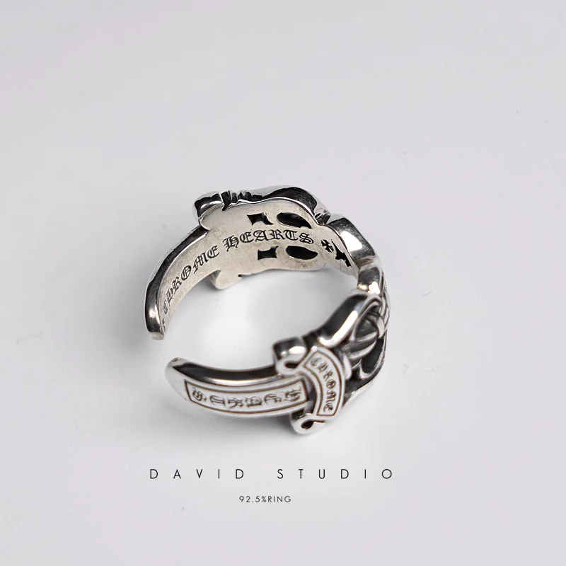 CHROME HEARTS DOUBLE DAGGER RING