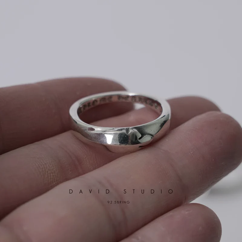 CHROME HEARTS BABY CLASSIC FLORAL CROSS/DAGGER/FLEUR TAIL RING