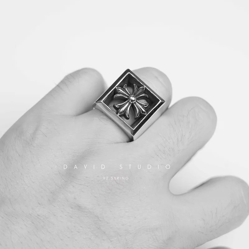 CHROME HEARTS SQUARE CH PLUS RING