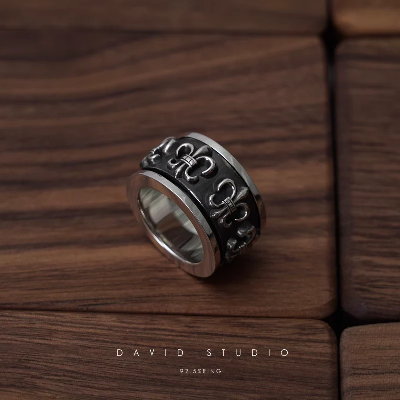 CHROME HEARTS BS FLEUR SPINNER RING