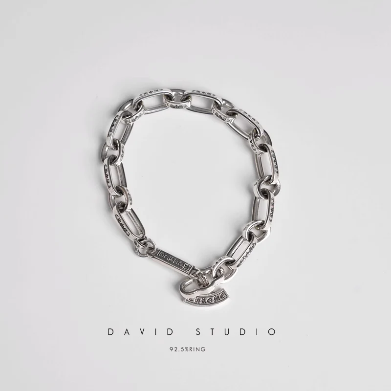 INSCRIBED LOGO CHAIN BRACELET