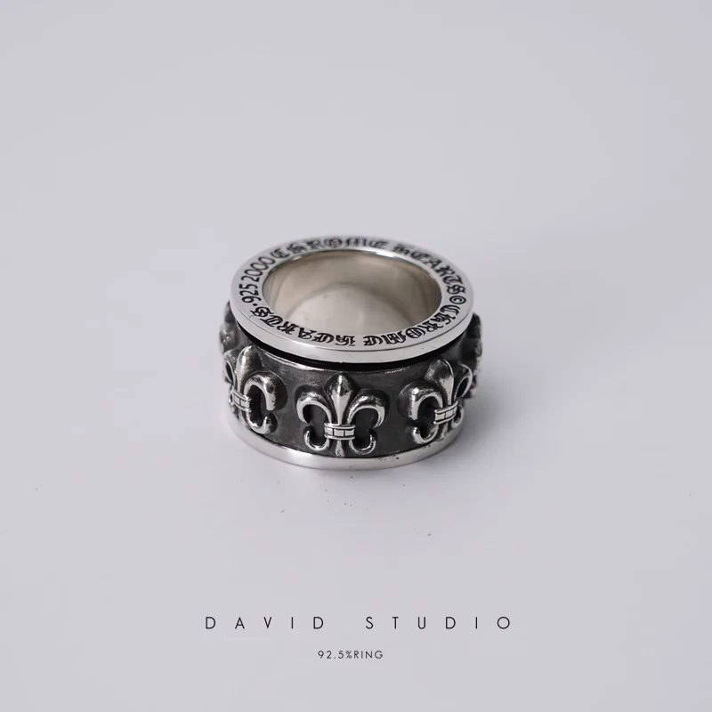 CHROME HEARTS BS FLEUR SPINNER RING