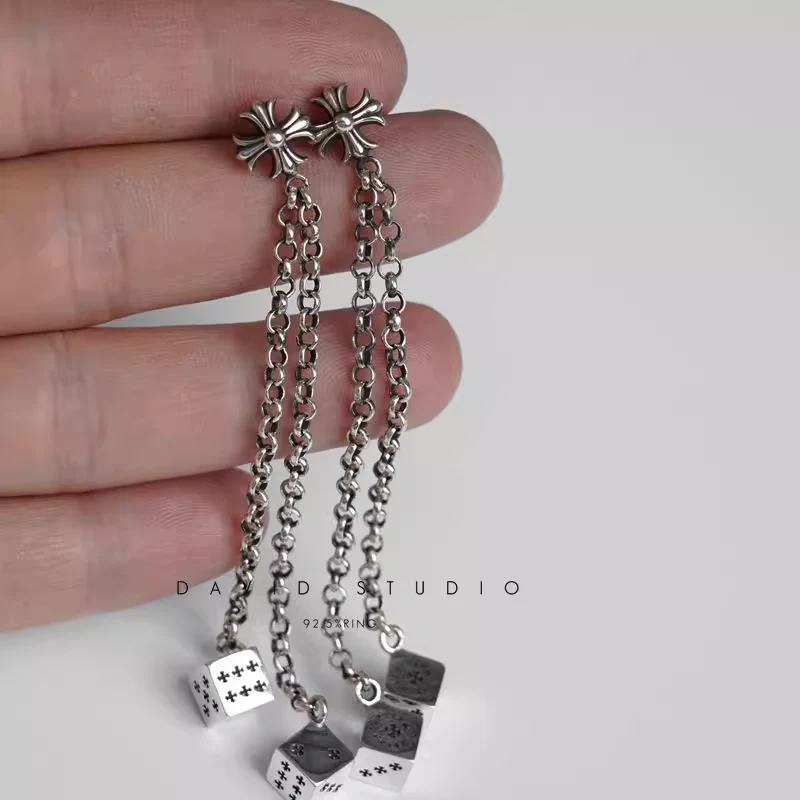 CHROME HEARTS JOJO DICE DROP EARRINGS