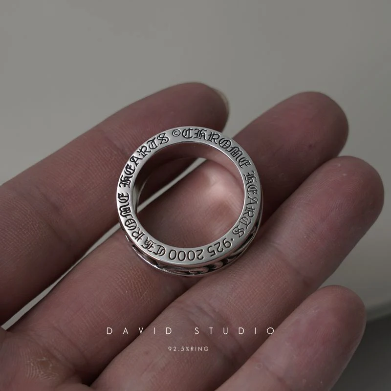 CHROME HEARTS SCROLL SPINNER RING