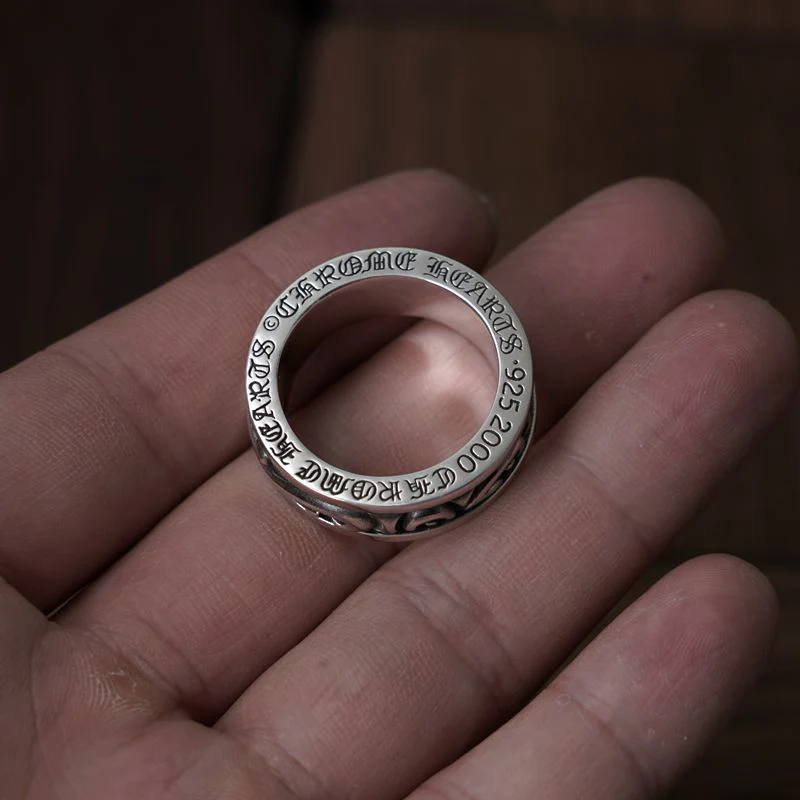 CHROME HEARTS SCROLL SPINNER RING