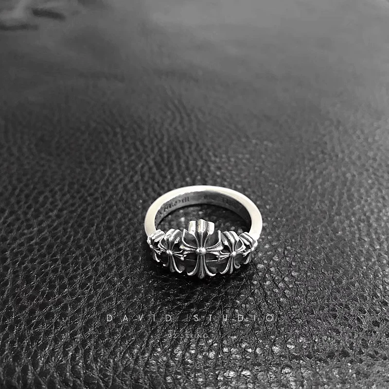 CHROME HEARTS CROSS CROWN RING