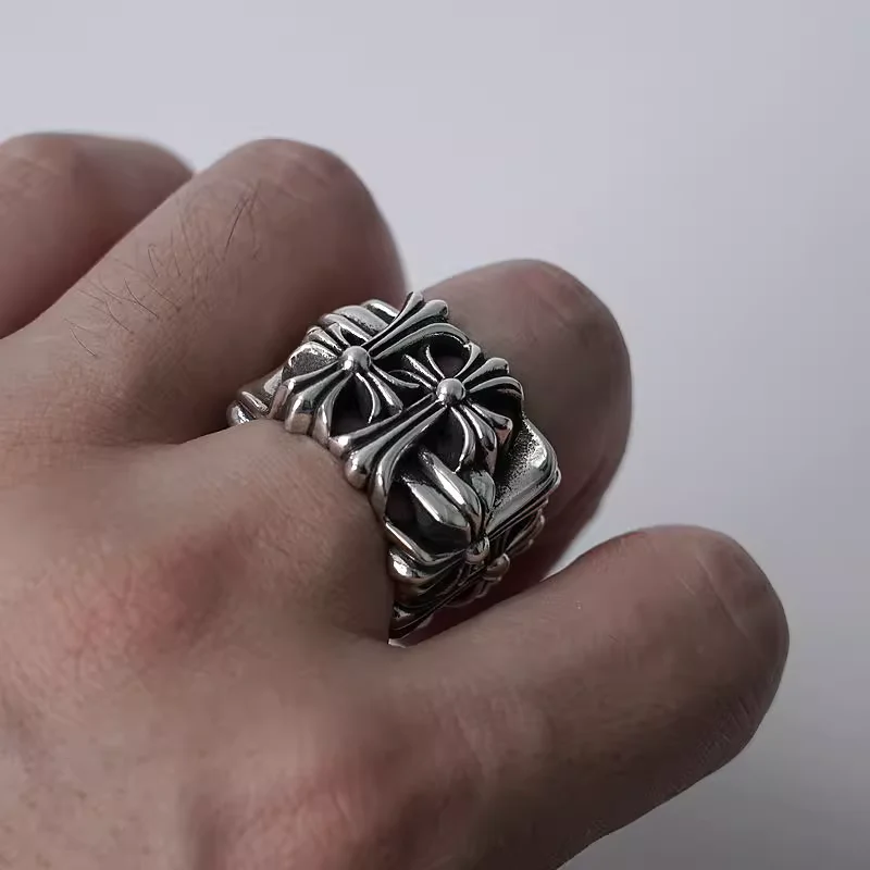 CHROME HEARTS SQUARE CEMETERY RING