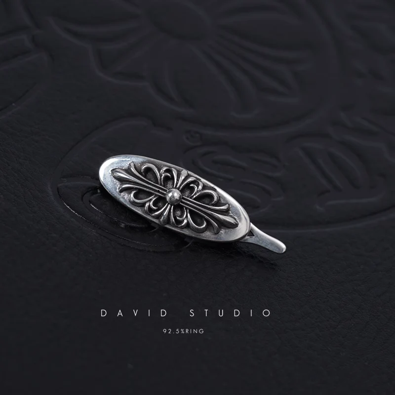 CHROME HEARTS FLORAL CROSS HAIR CLIP