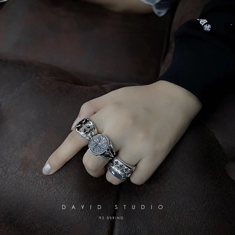 CHROME HEARTS TRIPLE CH PLUS FLAT RING