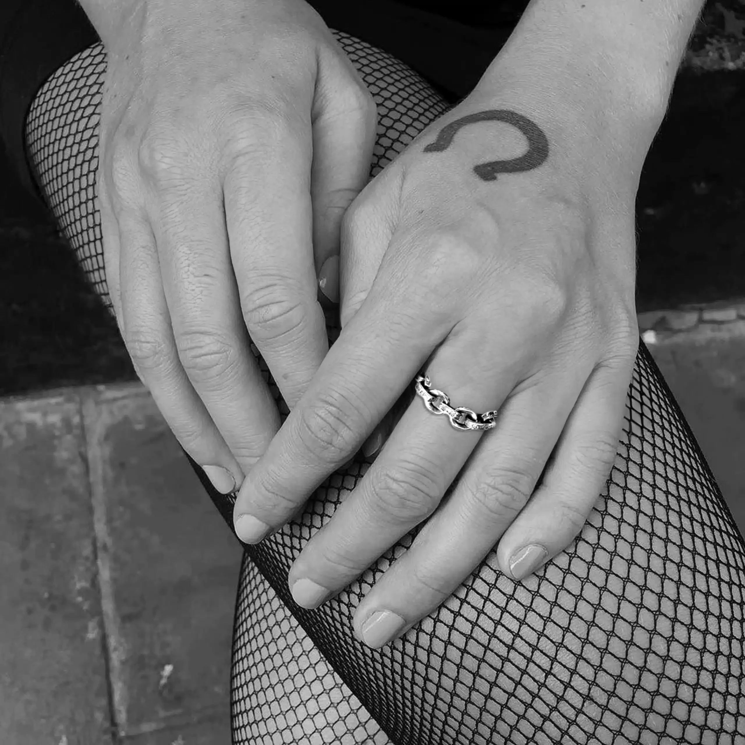 CHROME HEARTS PAPER CHAIN RING