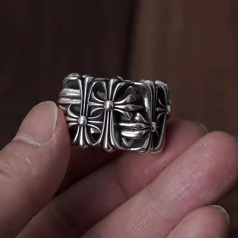 CHROME HEARTS SQUARE CEMETERY RING