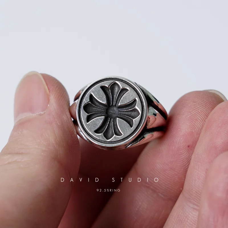 CHROME HEARTS CH PLUS CONCAVE SIGNET RING