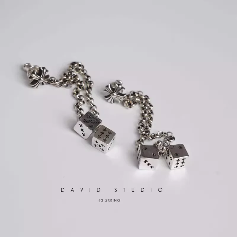 CHROME HEARTS JOJO DICE DROP EARRINGS