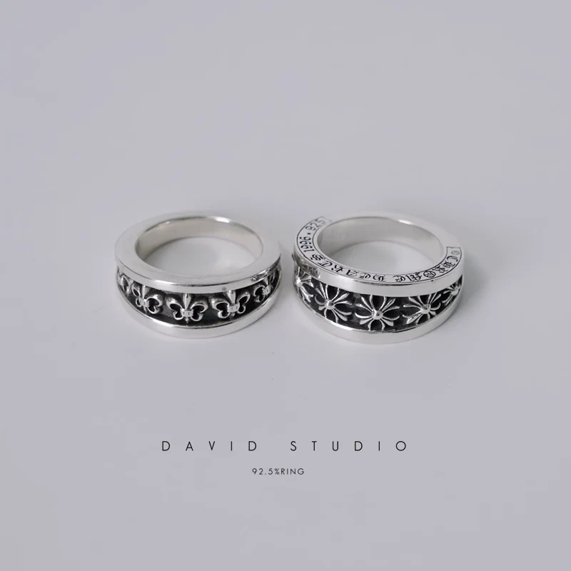 CHROME HEARTS V-CH PLUS/BS FLEUR RING