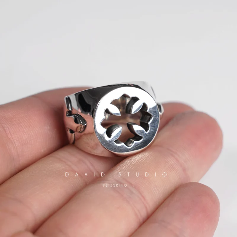 CHROME HEARTS CH PLUS DOUBLE FLEUR TAIL RING