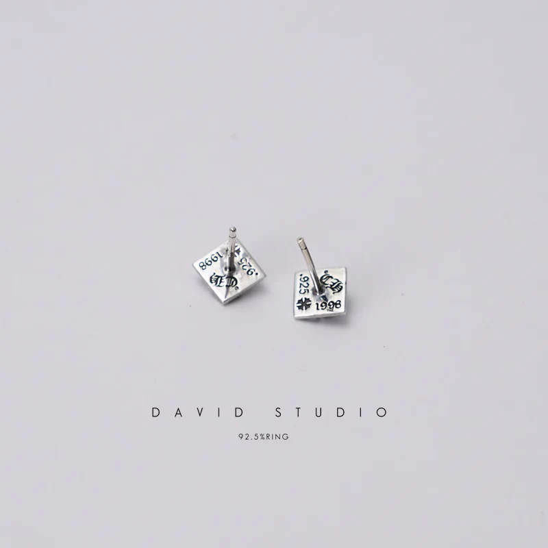 CHROME HEARTS PYRAMID PLUS STUD EARRINGS
