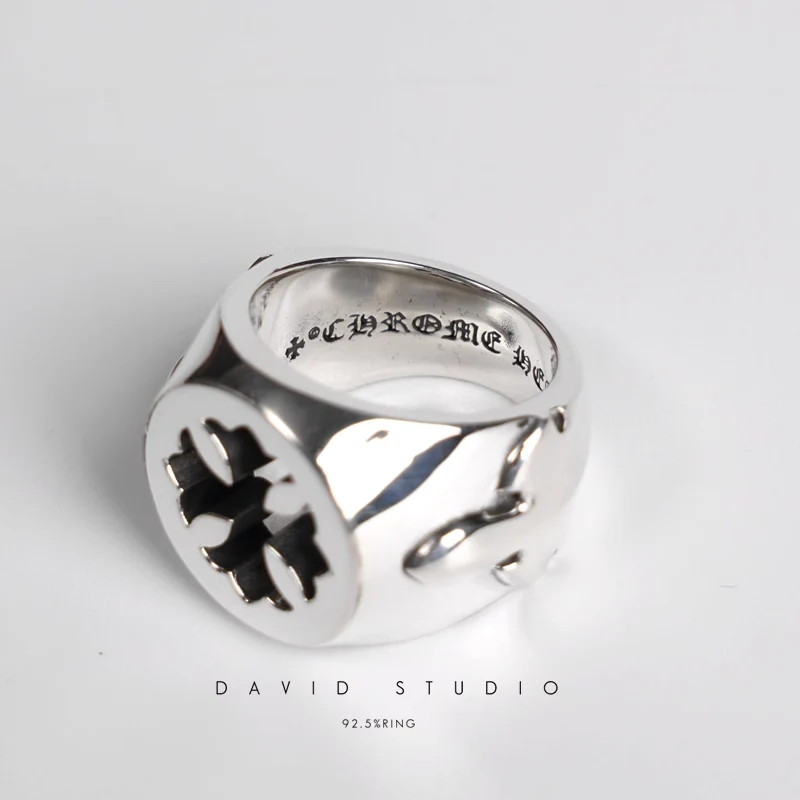CHROME HEARTS CH PLUS DOUBLE FLEUR TAIL RING