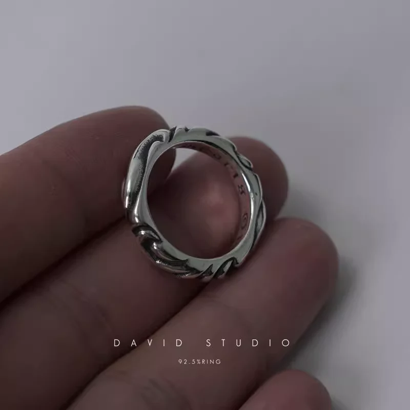 CHROME HEARTS SCROLL BAND RING