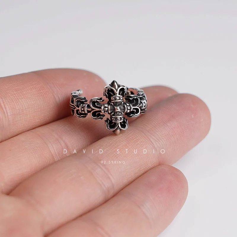CHROME HEARTS FILIGREE CROSS RING