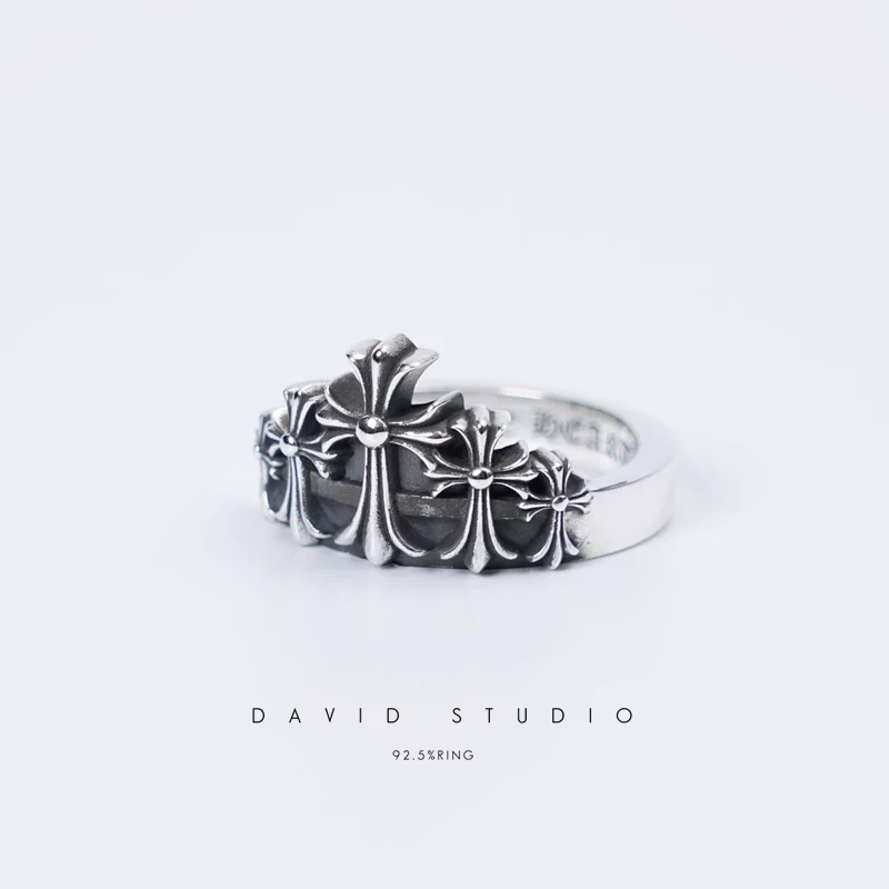CHROME HEARTS CROSS CROWN RING